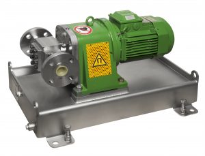 Pump unit for corrosive fluids