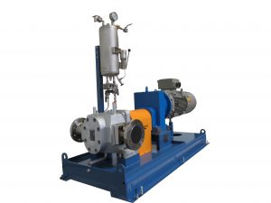 Pump unit for polymerization