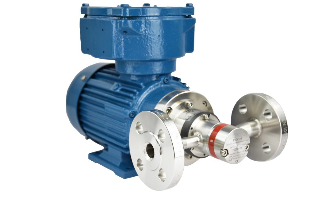 GATHER magnetically coupled pump for sealing applications