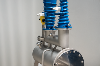 Vapour booster pump with sightglass